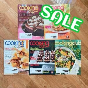 Cooking Club Cookbook Recipe Magazine 2011 2012 2013 Bundle of 5